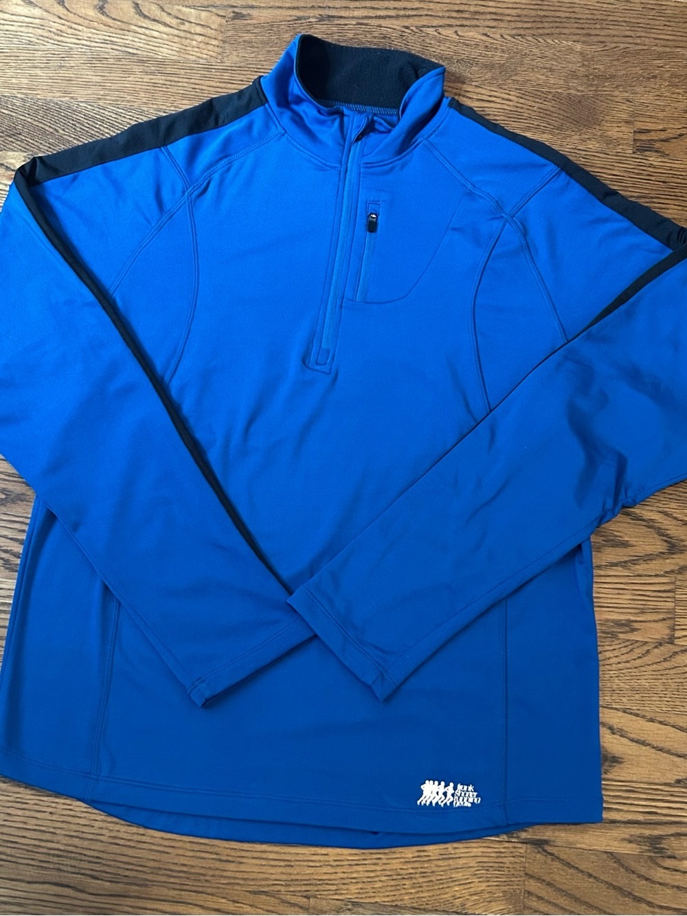 Men's Blue Long-Sleeve Quarter-Zip Performance Pullover